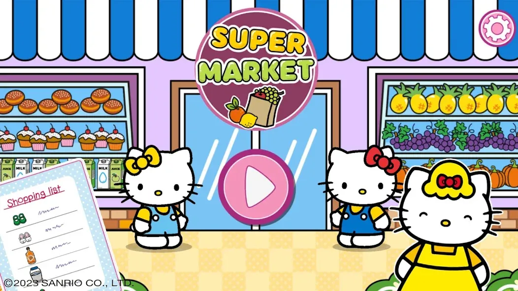 Скачать взломанную Hello Kitty: Kids Supermarket (Хеллоу Китти)  [МОД Бесконечные монеты] — полная версия apk на Андроид screen 1