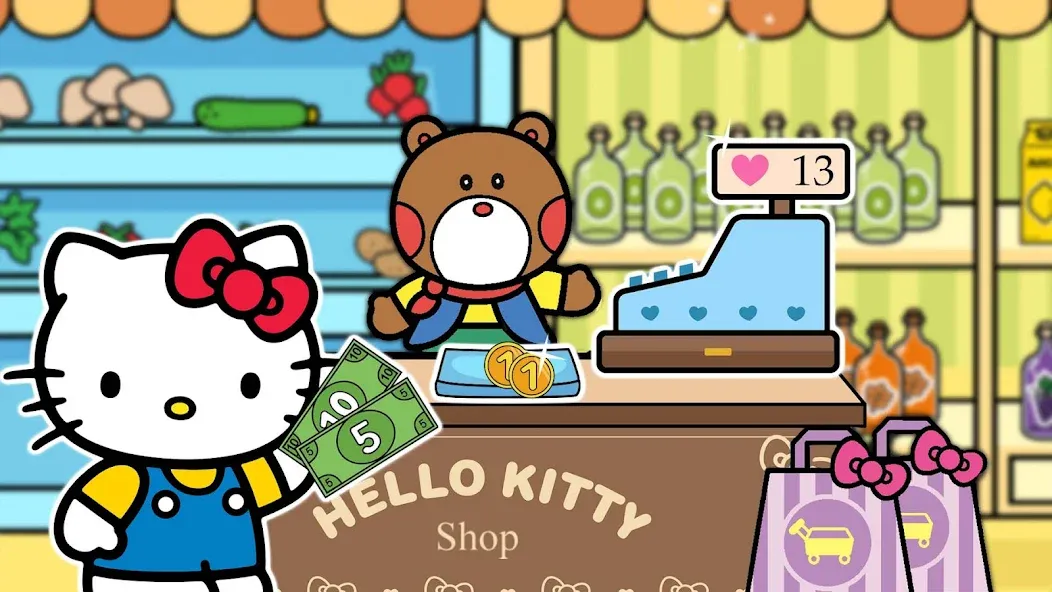 Скачать взломанную Hello Kitty: Kids Supermarket (Хеллоу Китти)  [МОД Бесконечные монеты] — полная версия apk на Андроид screen 3