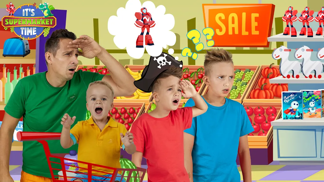 Скачать взлом Vlad & Niki Supermarket game  [МОД Меню] — стабильная версия apk на Андроид screen 3