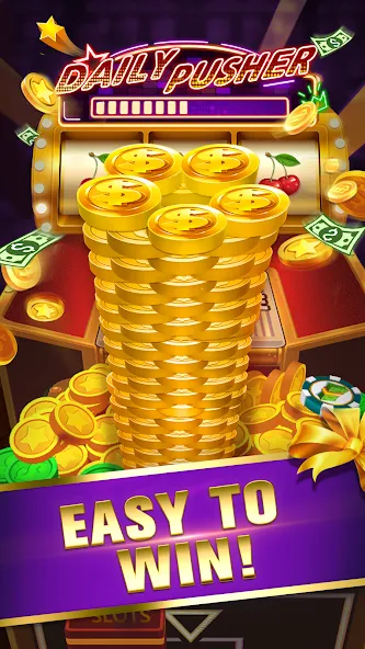 Взломанная Daily Pusher Slots 777 (Дейли Пушер Слотс 777)  [МОД Много монет] — стабильная версия apk на Андроид screen 1