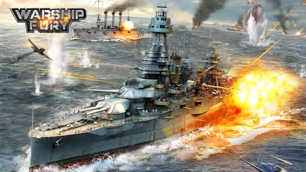 Скачать взлом Warship Fury  [МОД Mega Pack] — последняя версия apk на Андроид screen 1