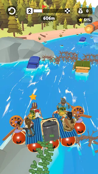 Скачать взлом Raft Racing (ДИУАфтинг)  [МОД Все открыто] — стабильная версия apk на Андроид screen 2