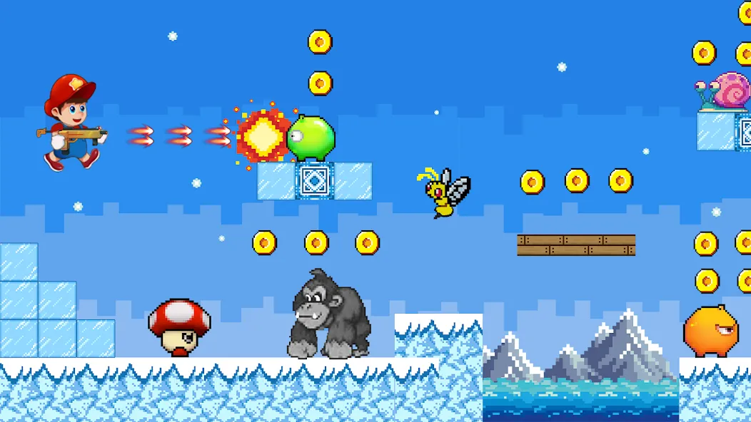 Скачать взлом Super Mano : Adventure Jump (упер кэт ган)  [МОД Много монет] — стабильная версия apk на Андроид screen 5