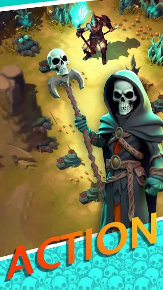 Скачать взлом Necromancer Hero: Skeletons 3D (Некромантгерой)  [МОД Unlocked] — последняя версия apk на Андроид screen 1