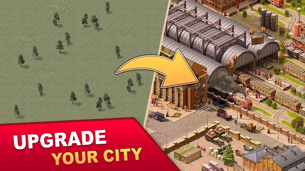 Скачать взлом Steam City: Town building game (Стим Сити)  [МОД Много монет] — стабильная версия apk на Андроид screen 1