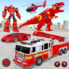 Fire Truck Robot Car Game