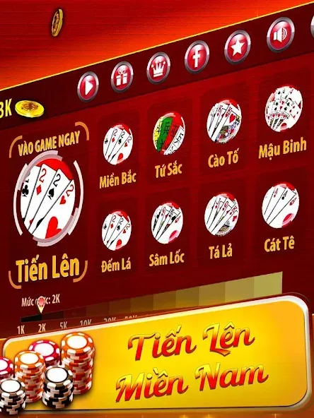 Скачать взлом Tiến Lên Miền Nam — Tien Len  [МОД Menu] — полная версия apk на Андроид screen 1