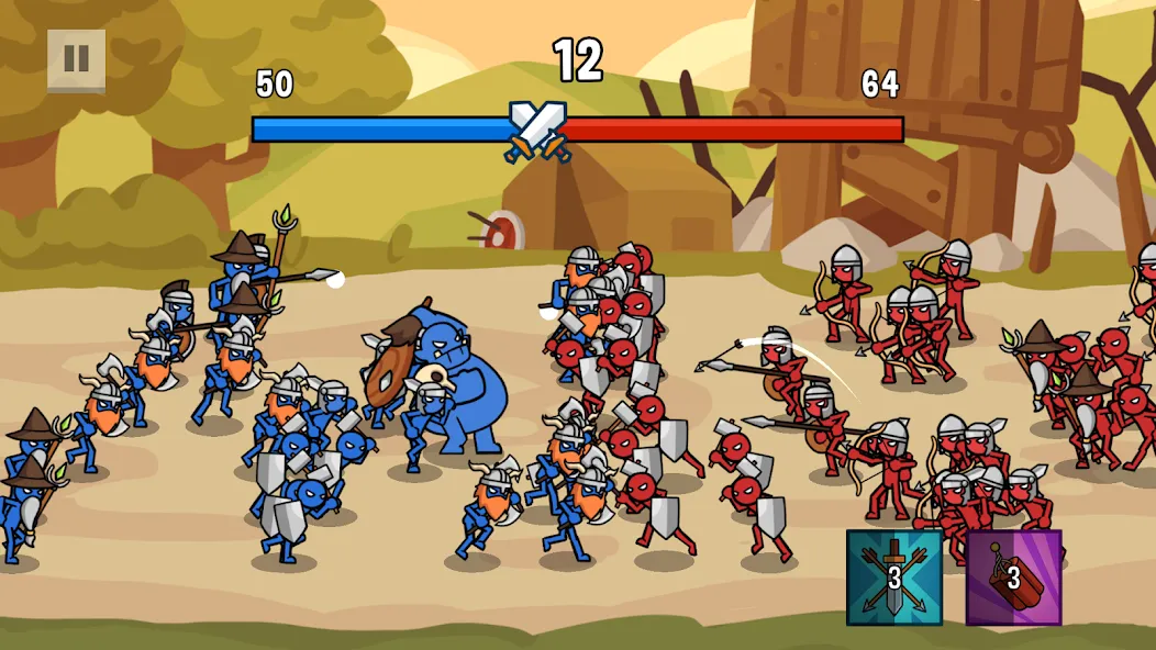 Скачать взломанную Stick Battle: War of Legions (Стик битва)  [МОД Unlimited Money] — последняя версия apk на Андроид screen 1