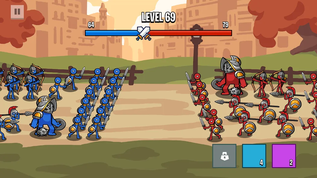 Скачать взломанную Stick Battle: War of Legions (Стик битва)  [МОД Unlimited Money] — последняя версия apk на Андроид screen 2