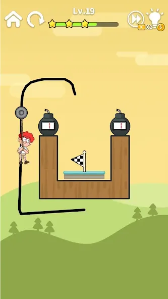 Взломанная Zipline Rescue: Physics Game (Зиплайн Рескью)  [МОД Все открыто] — последняя версия apk на Андроид screen 4