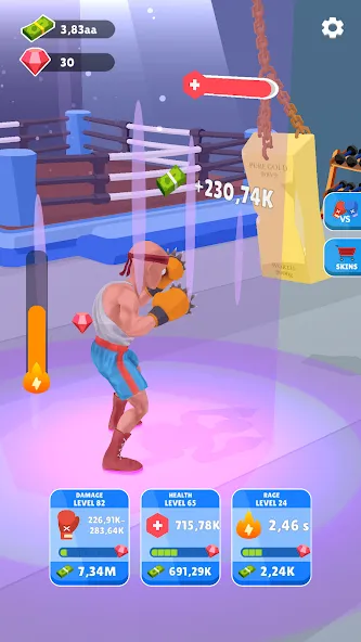 Взломанная Tap Punch — 3D Boxing (Тап Панч)  [МОД Menu] — полная версия apk на Андроид screen 3