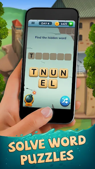 Скачать взломанную Word Fables — Prison Break  [МОД Бесконечные монеты] — полная версия apk на Андроид screen 2