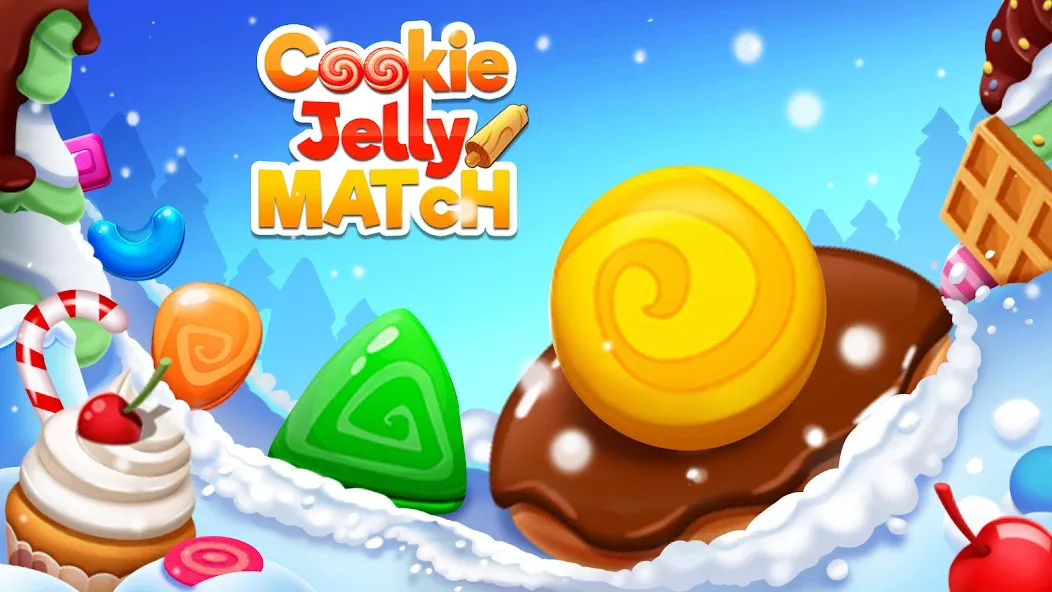 Взломанная Cookie Jelly Match (Куки Джелли Матч)  [МОД Бесконечные монеты] — стабильная версия apk на Андроид screen 1