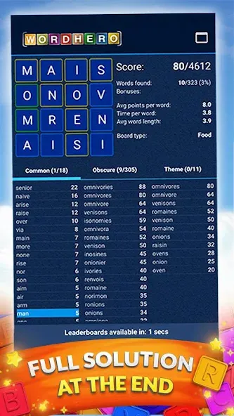 Взломанная WordHero : word finding game (ВордХиро)  [МОД Много монет] — последняя версия apk на Андроид screen 3