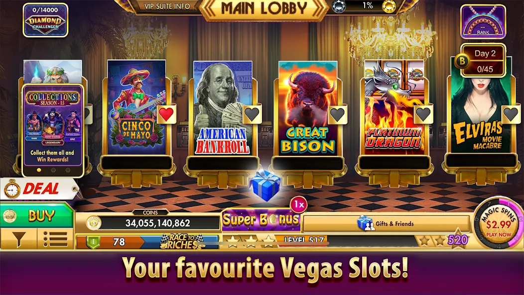 Скачать взломанную Black Diamond Casino Slots (СЛОТЫ)  [МОД Все открыто] — стабильная версия apk на Андроид screen 5