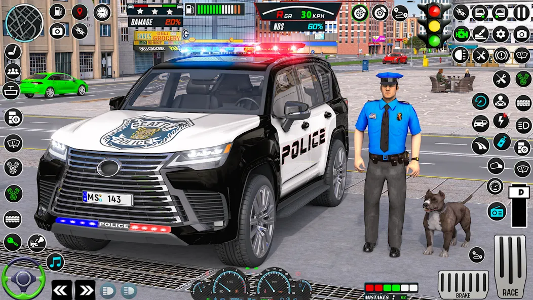 Скачать взломанную US Police Car Parking — King  [МОД Все открыто] — последняя версия apk на Андроид screen 1