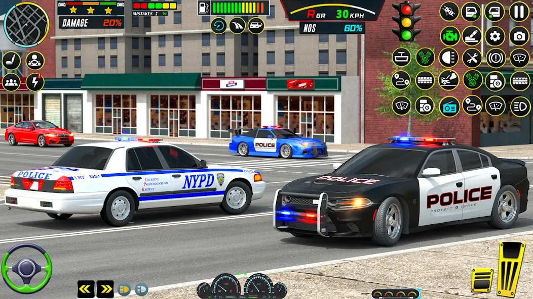 Скачать взломанную US Police Car Parking — King  [МОД Все открыто] — последняя версия apk на Андроид screen 3