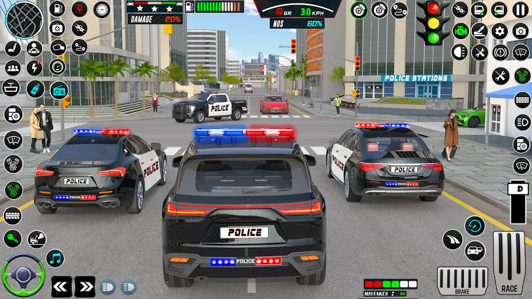 Скачать взломанную US Police Car Parking — King  [МОД Все открыто] — последняя версия apk на Андроид screen 5