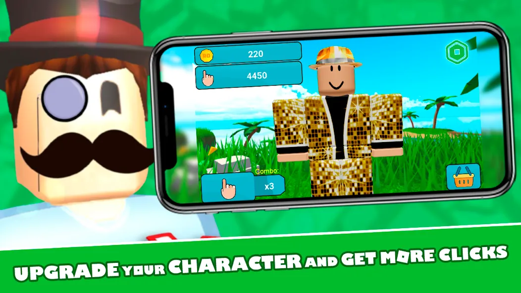 Взломанная RoClicker — Robux (РоКликер)  [МОД Menu] — полная версия apk на Андроид screen 2