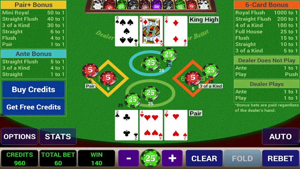 Скачать взлом Ace 3-Card Poker (эйс 3)  [МОД Unlimited Money] — последняя версия apk на Андроид screen 3