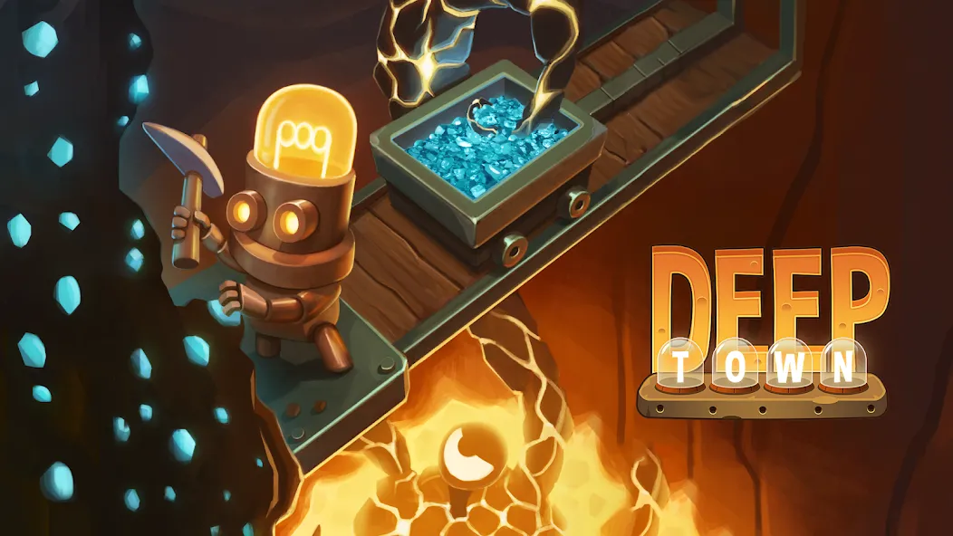 Скачать взломанную Deep Town: Idle Mining Tycoon (Дип Таун)  [МОД Menu] — стабильная версия apk на Андроид screen 1