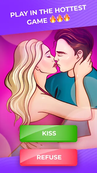 Скачать взломанную Kiss Me: Kissing Games 18+ (Кисс Ми)  [МОД Много денег] — полная версия apk на Андроид screen 1