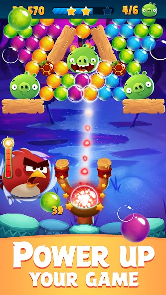 Скачать взлом Angry Birds POP Bubble Shooter (Энгри Брдс ПОП Бабл Шутер)  [МОД Много монет] — последняя версия apk на Андроид screen 4