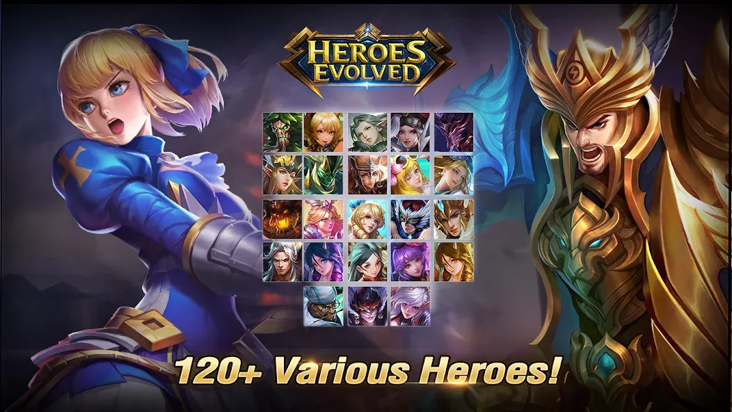 Взломанная Heroes Evolved (Герои Эволюции)  [МОД Все открыто] — стабильная версия apk на Андроид screen 4