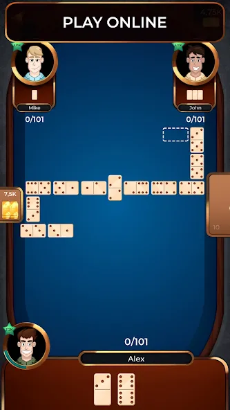 Скачать взломанную Dominoes Online  [МОД Много денег] — полная версия apk на Андроид screen 1