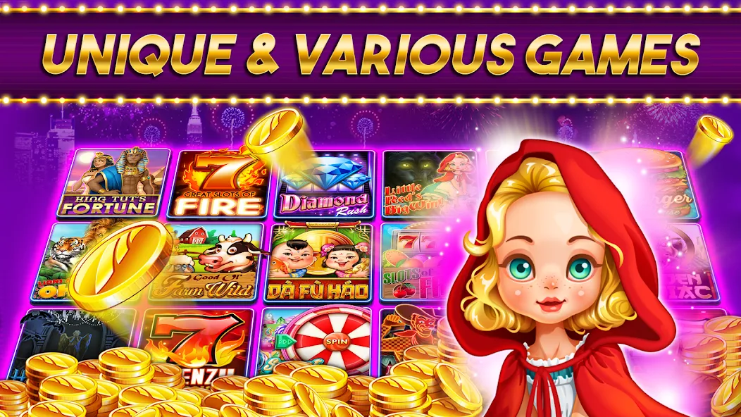 Скачать взлом Casino Frenzy — Slot Machines (Казино Френзи)  [МОД Бесконечные монеты] — стабильная версия apk на Андроид screen 3