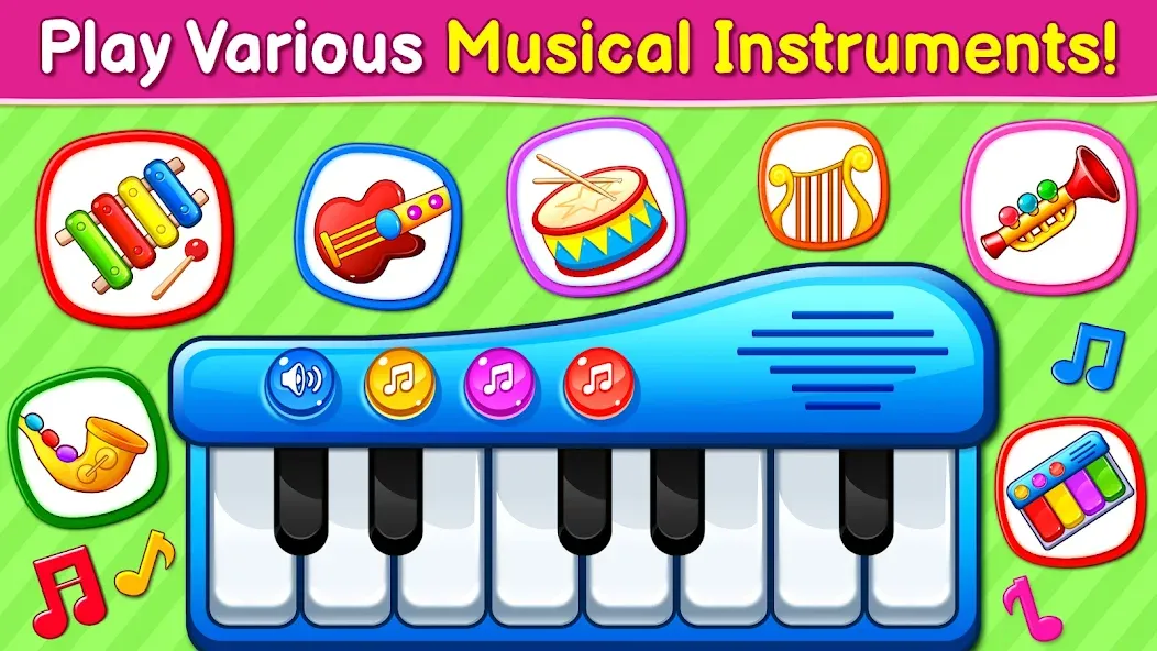 Взлом Baby Games: Piano & Baby Phone (Бейби Геймс)  [МОД Много денег] — стабильная версия apk на Андроид screen 2