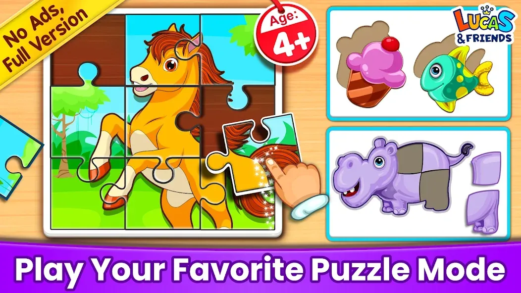 Взлом Puzzle Kids: Jigsaw Puzzles  [МОД Бесконечные монеты] — полная версия apk на Андроид screen 1