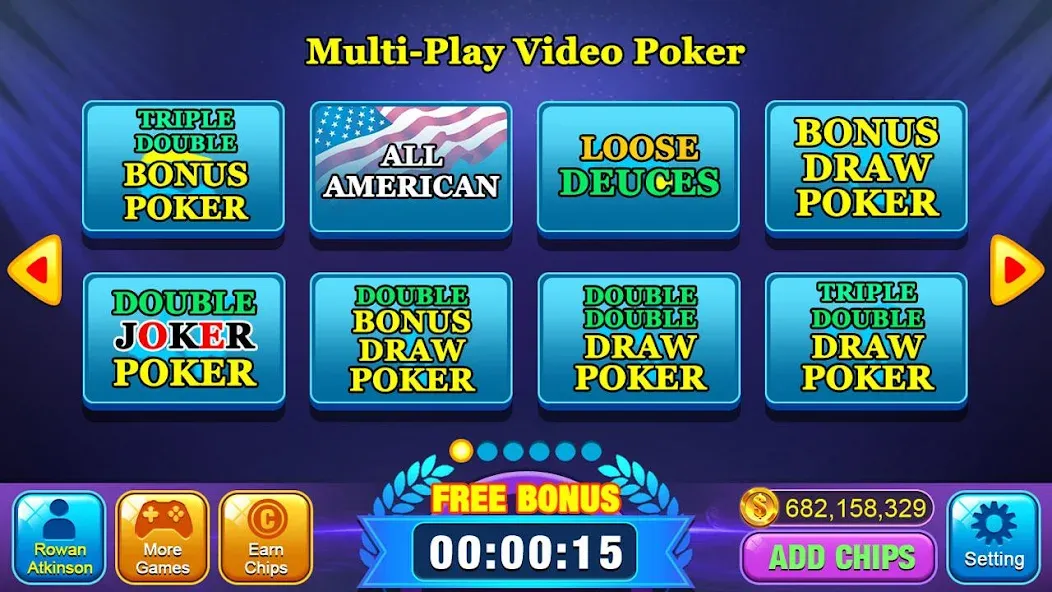 Скачать взлом Video Poker Games — Multi Hand (Видео покер игры)  [МОД Много монет] — стабильная версия apk на Андроид screen 2