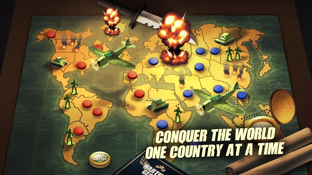 Скачать взлом Risk of War — Wartime Glory  [МОД Unlocked] — полная версия apk на Андроид screen 2