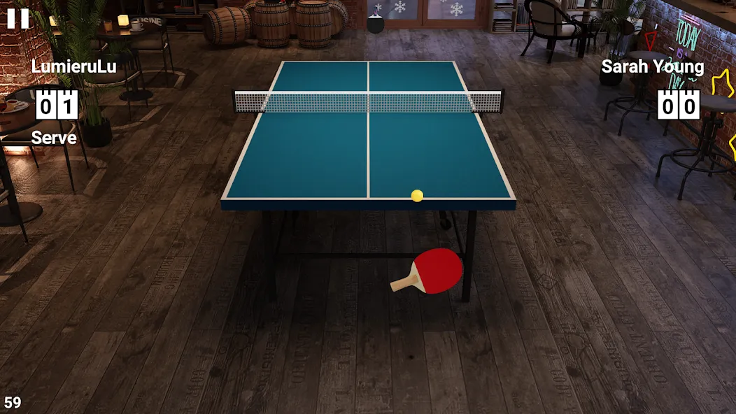 Скачать взлом Virtual Table Tennis (Виртуальный настольный теннис)  [МОД Mega Pack] — полная версия apk на Андроид screen 2