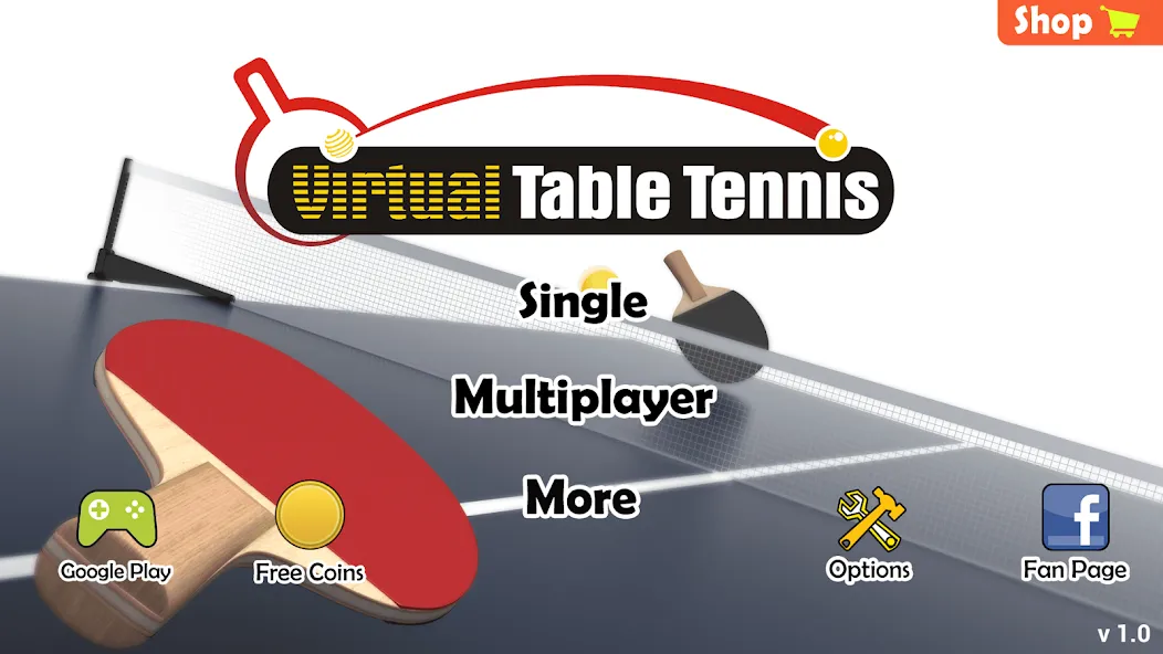 Скачать взлом Virtual Table Tennis (Виртуальный настольный теннис)  [МОД Mega Pack] — полная версия apk на Андроид screen 3