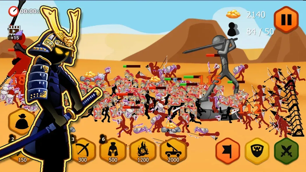 Взлом Stickman Battle 2: Empires War (Стикмен Битва 2)  [МОД Много денег] — стабильная версия apk на Андроид screen 4