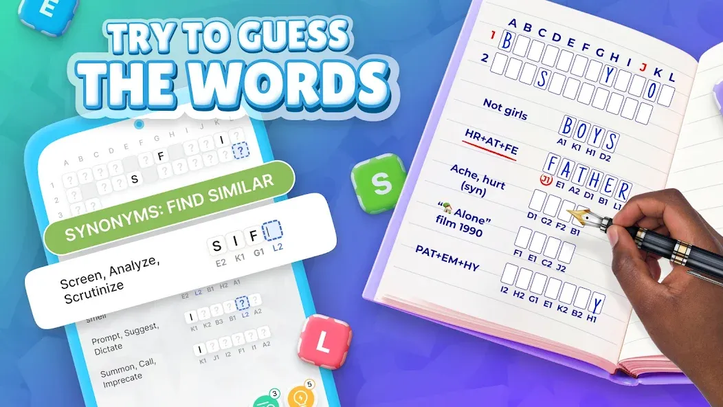 Скачать взломанную Acrostics－Cross Word Puzzles  [МОД Много монет] — полная версия apk на Андроид screen 1