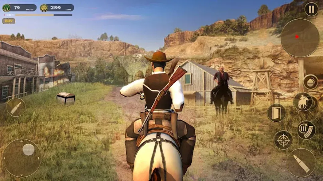 Взломанная West Cowboy — Gunfighter Game (Уэст Ковбой)  [МОД Меню] — полная версия apk на Андроид screen 3