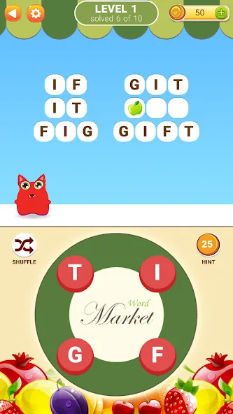 Скачать взломанную Word Market  [МОД Меню] — стабильная версия apk на Андроид screen 1