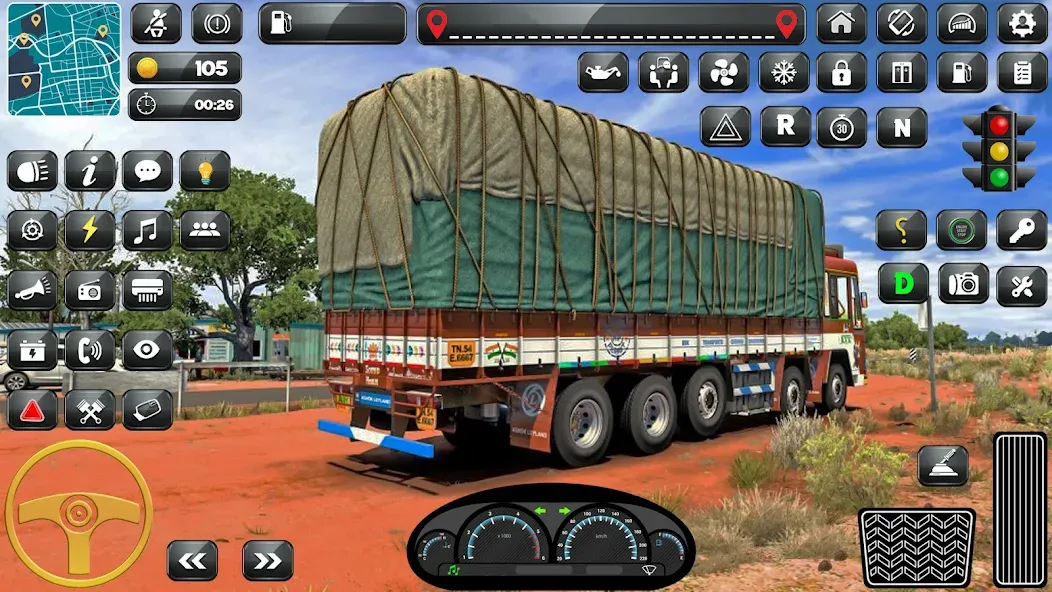 Скачать взлом Indian Truck Driver Simulator  [МОД Все открыто] — полная версия apk на Андроид screen 2