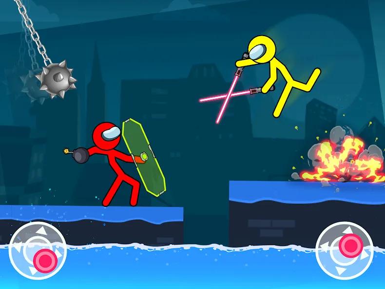 Скачать взломанную Stick-man Fighting Games  [МОД Много денег] — последняя версия apk на Андроид screen 1