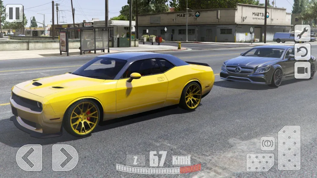 Скачать взломанную Simulator Dodge Demon Parking (Симулятор парковки  )  [МОД Много монет] — стабильная версия apk на Андроид screen 2