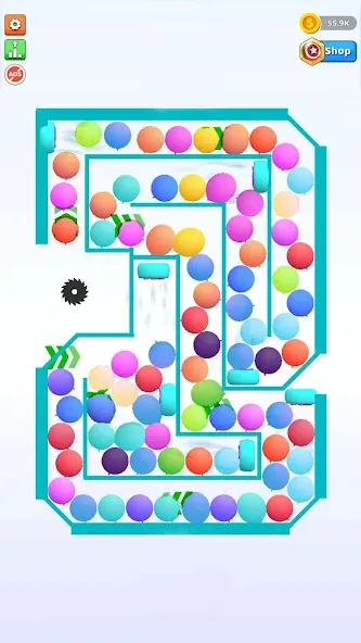 Взломанная Bounce and pop — Puff Balloon  [МОД Mega Pack] — последняя версия apk на Андроид screen 3