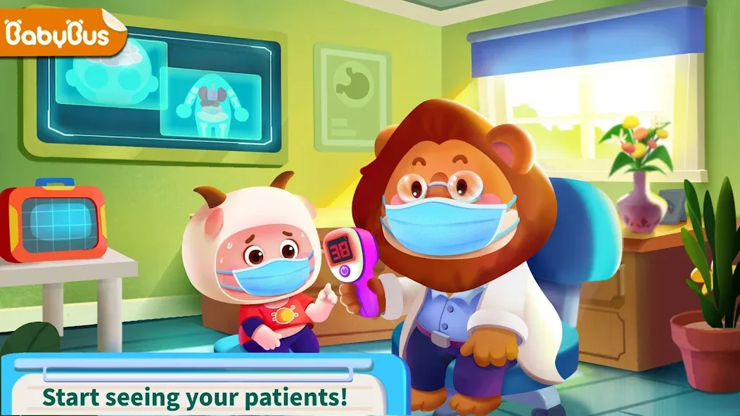 Взломанная Baby Panda's Hospital Care  [МОД Меню] — полная версия apk на Андроид screen 1