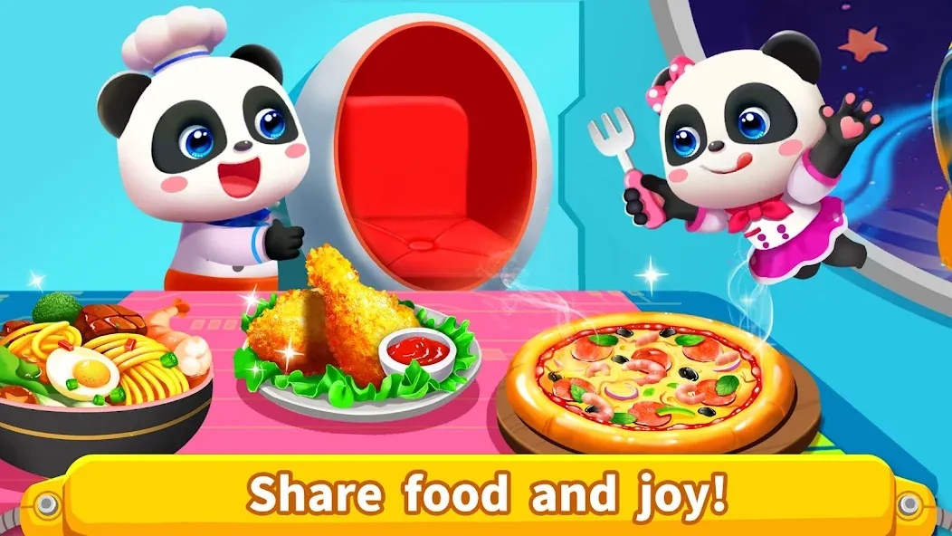 Взломанная Little Panda's Space Kitchen  [МОД Бесконечные деньги] — последняя версия apk на Андроид screen 4