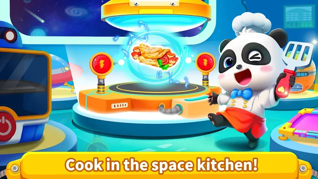 Взломанная Little Panda's Space Kitchen  [МОД Бесконечные деньги] — последняя версия apk на Андроид screen 5