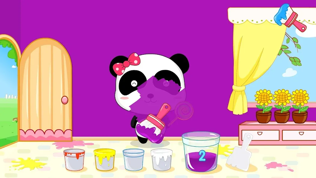 Скачать взлом Baby Panda's Color Mixing  [МОД Menu] — последняя версия apk на Андроид screen 2