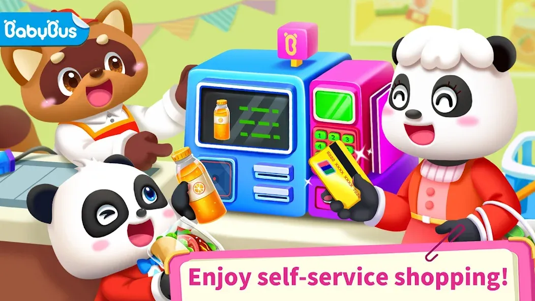 Скачать взлом Baby Panda's Supermarket  [МОД Unlocked] — последняя версия apk на Андроид screen 1