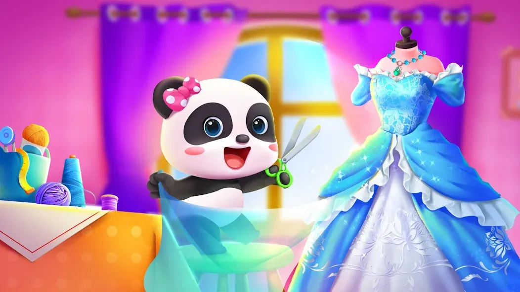 Скачать взломанную Baby Panda's Fashion Dress Up  [МОД Бесконечные монеты] — стабильная версия apk на Андроид screen 1